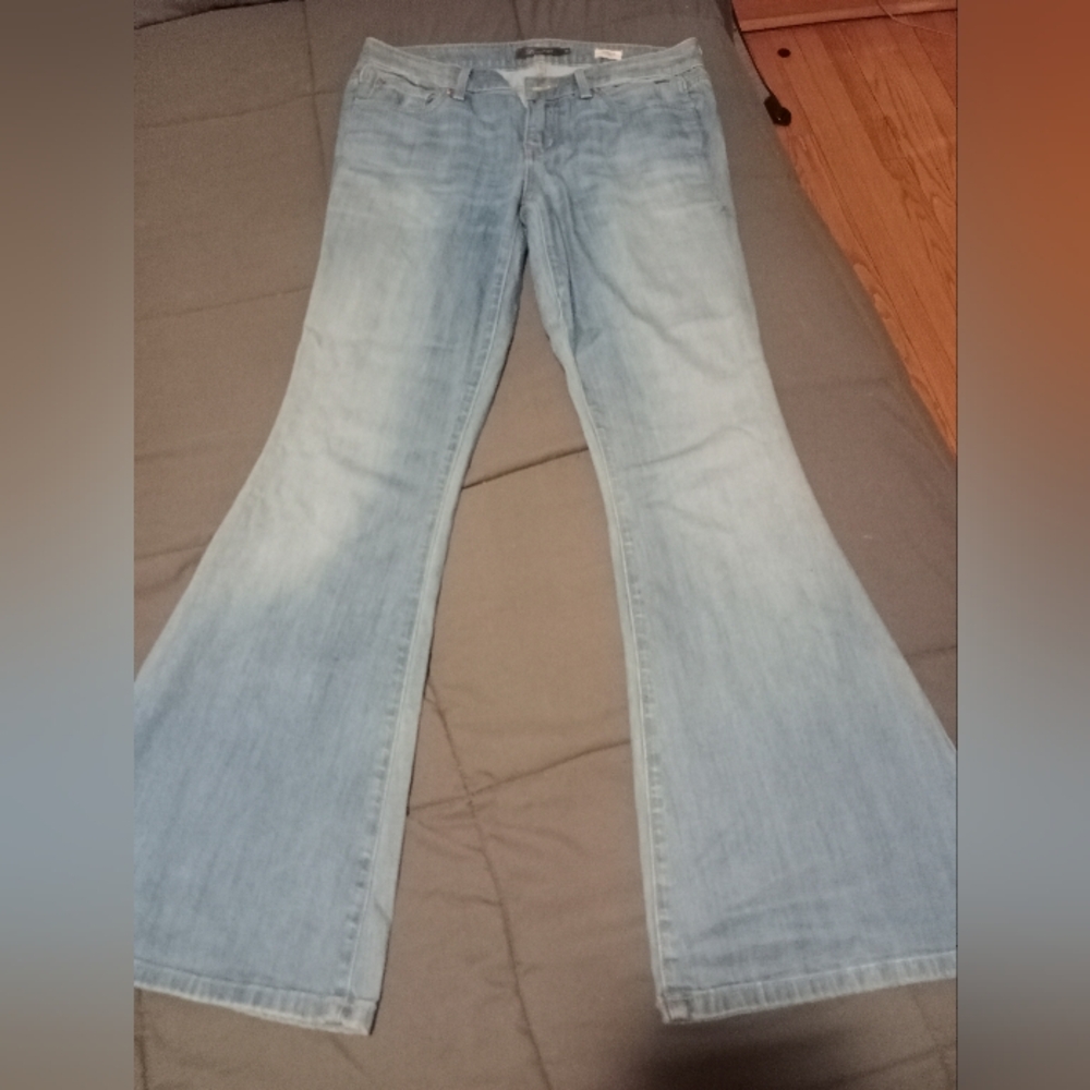 Level 99 Light Blue Flare Jeans - Wide Leg